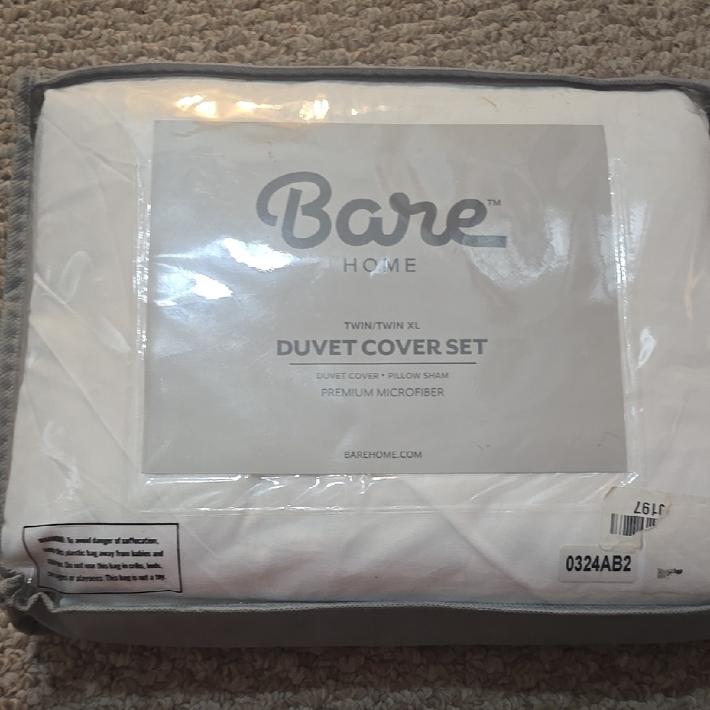 Bare Home Luxurious White Duvet Cover Set